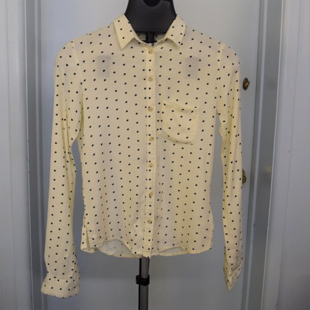 BDG Polka Dot Shirt (Black & Creamy White)